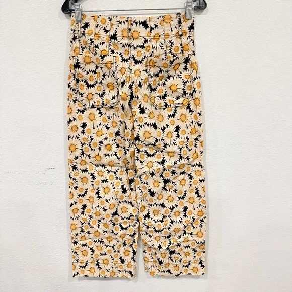 NWOT Anthropologie Maeve Colette Crop Wide-Leg Pants Daisy Print Women’s Size 27 - Picture 4 of 4